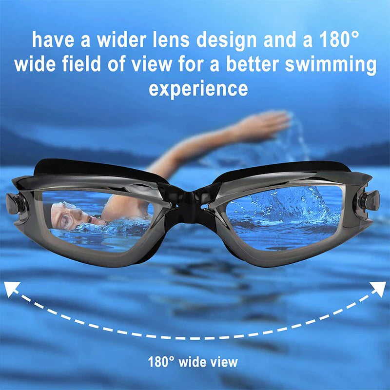 Clear Comfortable Swimming Goggles UV- Anti-Fog Swim Glasses Mirror Adult & Kids