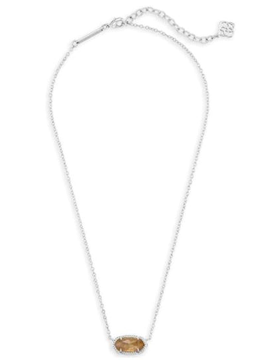 Kendra Scott Elisa Pendant Necklace for Women, Fashion Jewelry, 14k Gold-Plated, Rose Quartz