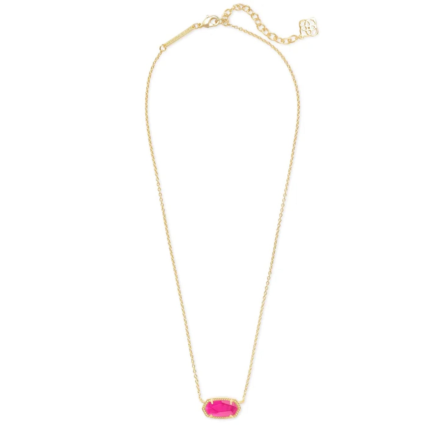 Kendra Scott Elisa Pendant Necklace for Women, Fashion Jewelry, 14k Gold-Plated, Rose Quartz