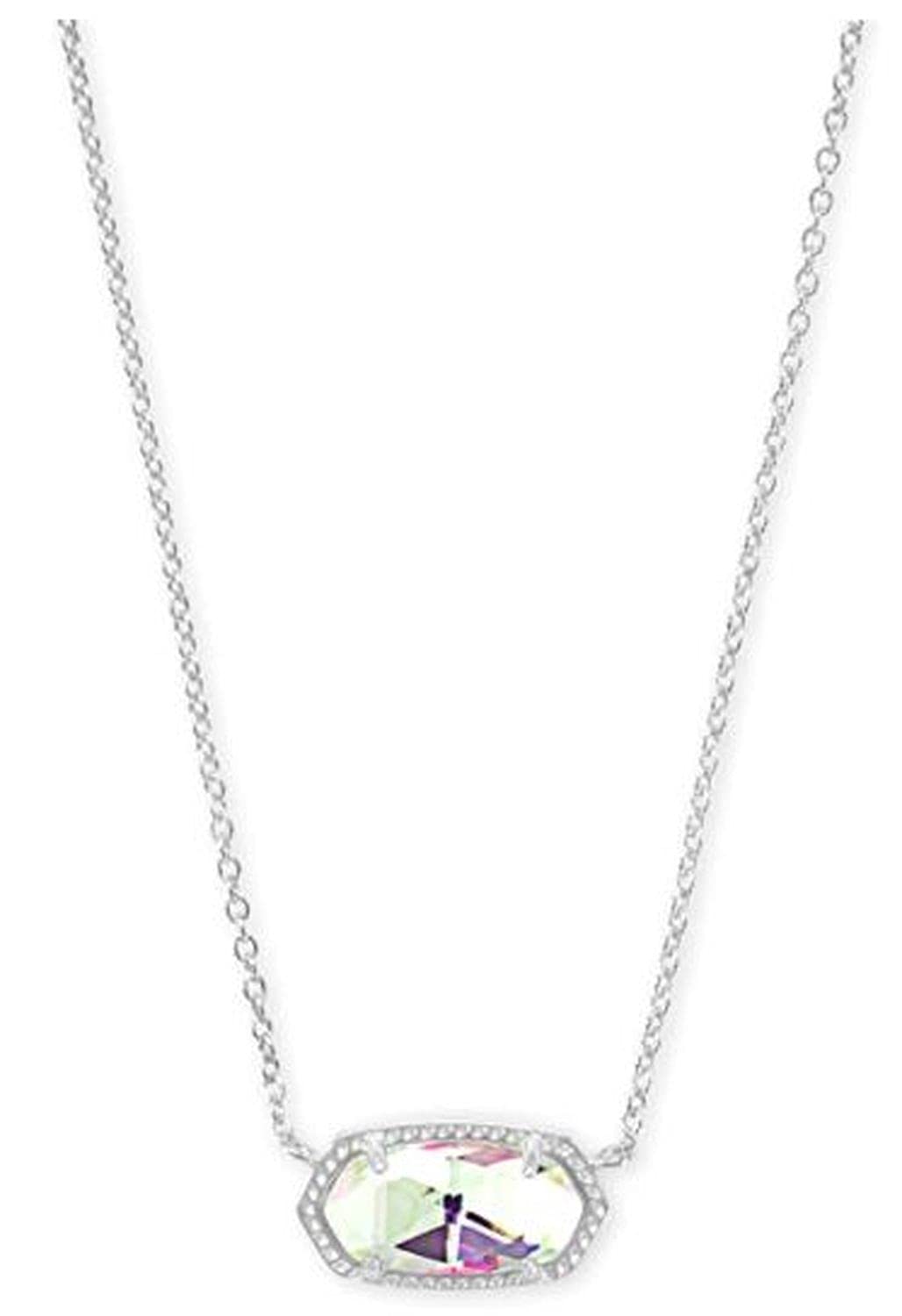 Kendra Scott Elisa Pendant Necklace for Women, Fashion Jewelry, 14k Gold-Plated, Rose Quartz