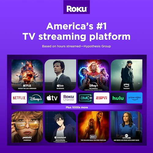 Roku Streaming Stick 4K | Portable Roku Streaming Device 4K/HDR/Dolby Vision, Roku Voice Remote, Free & Live TV