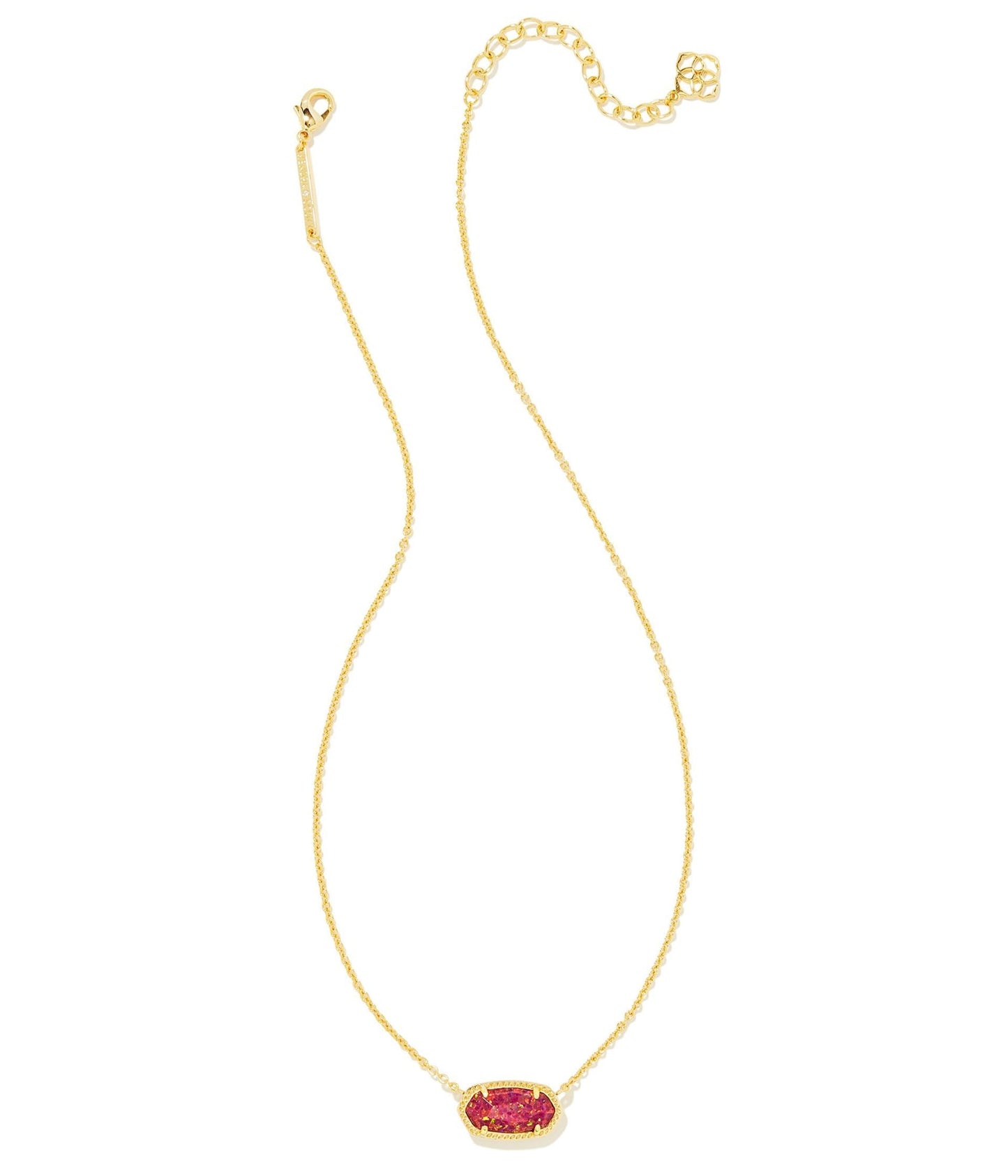 Kendra Scott Elisa Pendant Necklace for Women, Fashion Jewelry, 14k Gold-Plated, Rose Quartz