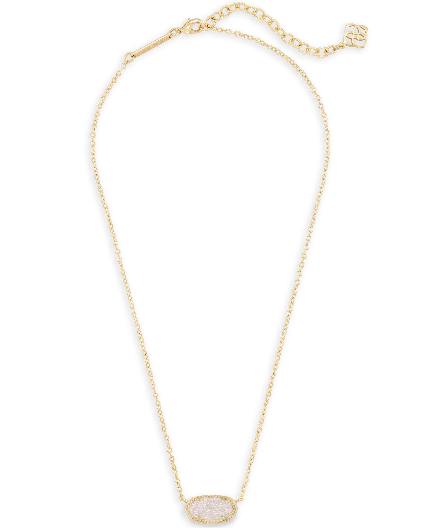 Kendra Scott Elisa Pendant Necklace for Women, Fashion Jewelry, 14k Gold-Plated, Rose Quartz