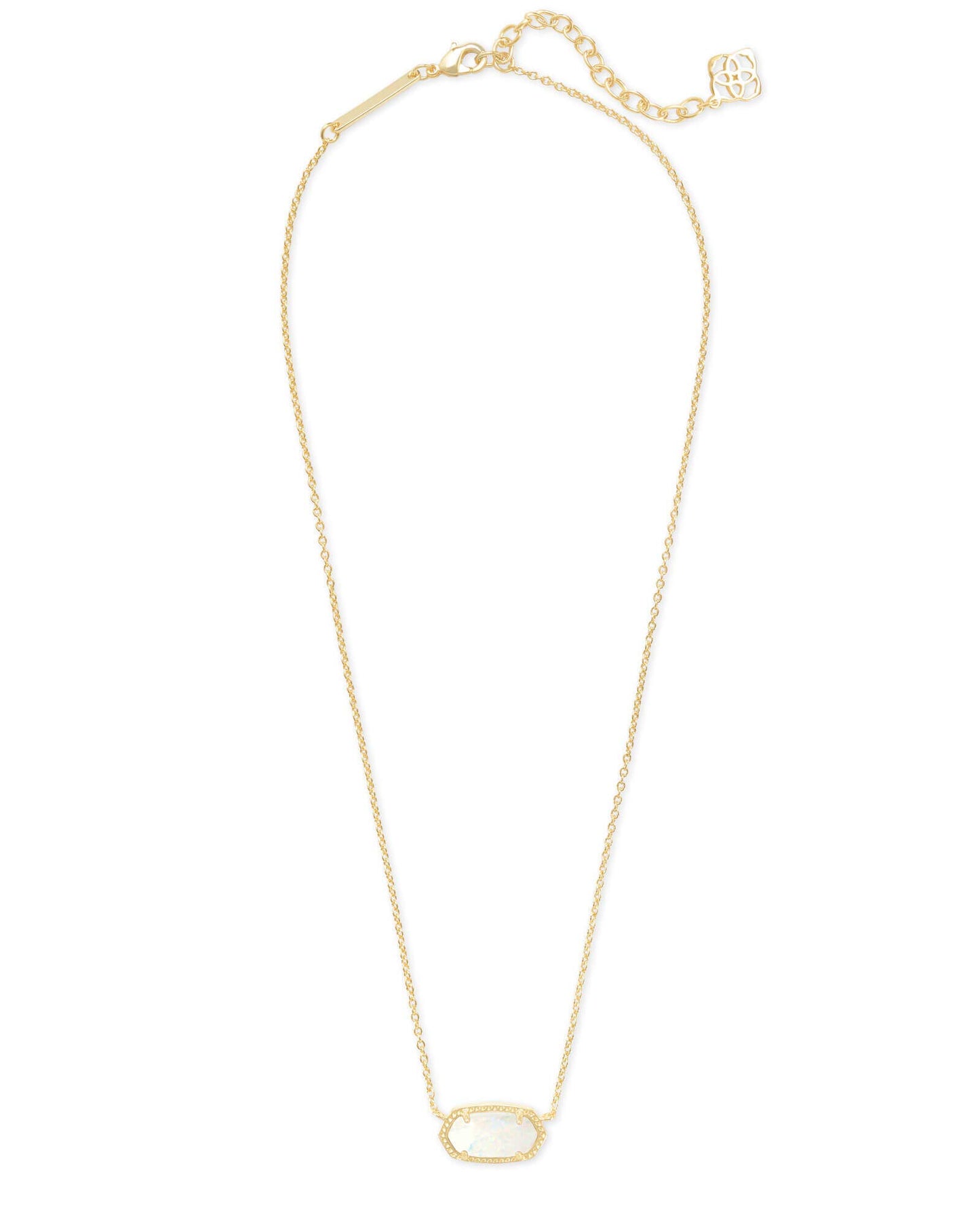 Kendra Scott Elisa Pendant Necklace for Women, Fashion Jewelry, 14k Gold-Plated, Rose Quartz