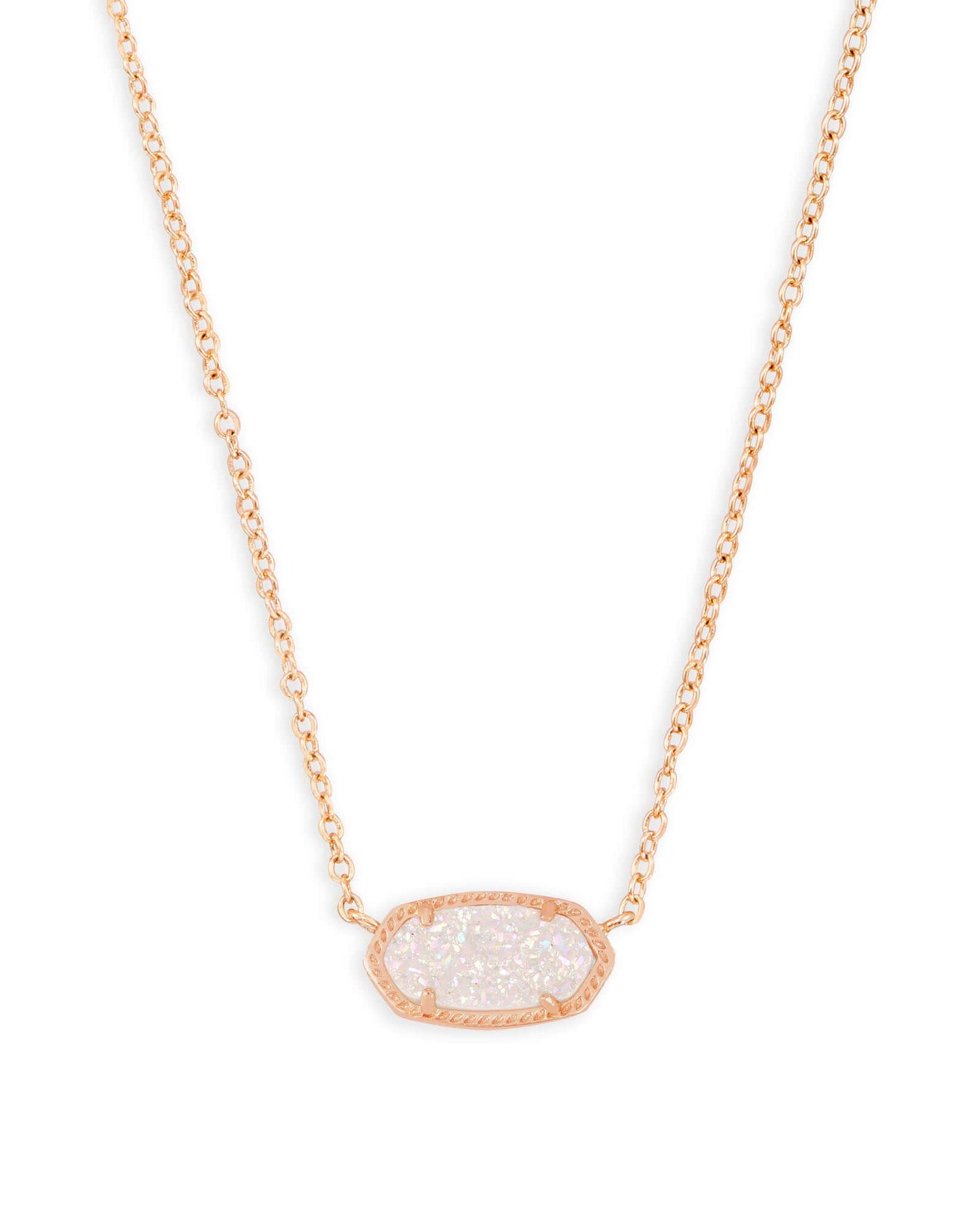 Kendra Scott Elisa Pendant Necklace for Women, Fashion Jewelry, 14k Gold-Plated, Rose Quartz