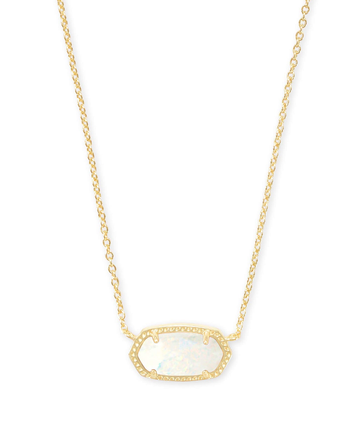 Kendra Scott Elisa Pendant Necklace for Women, Fashion Jewelry, 14k Gold-Plated, Rose Quartz