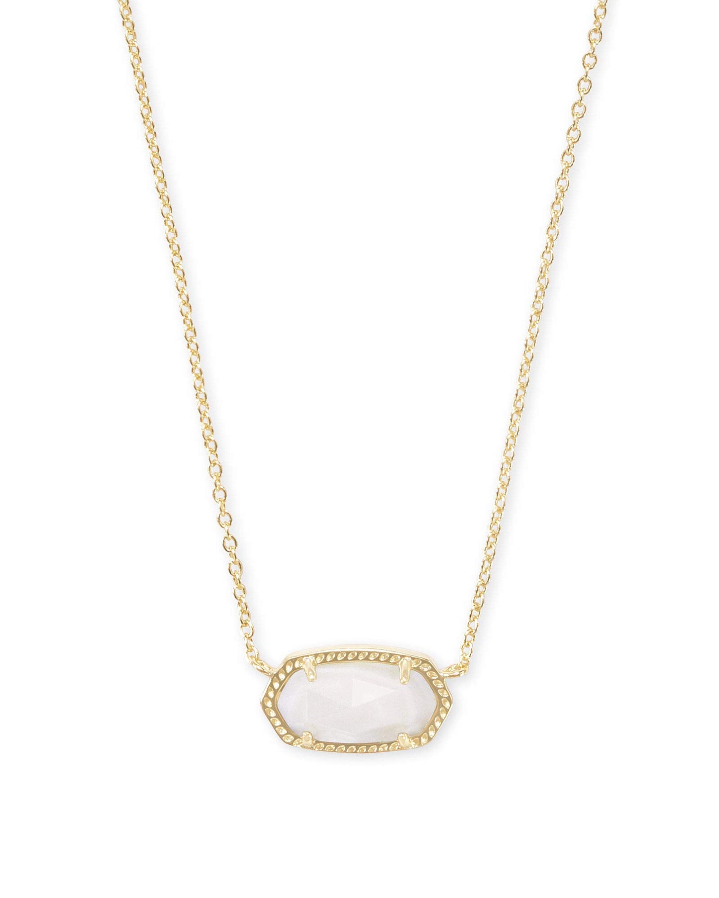 Kendra Scott Elisa Pendant Necklace for Women, Fashion Jewelry, 14k Gold-Plated, Rose Quartz