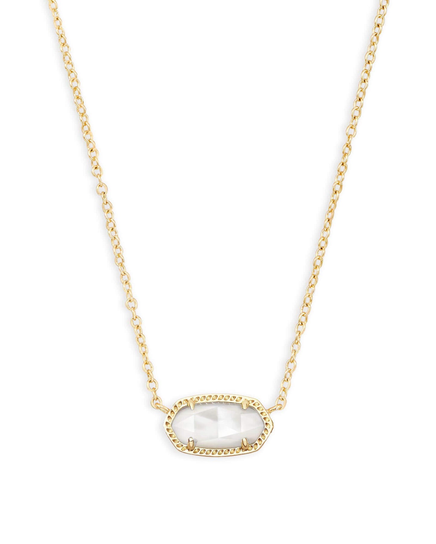 Kendra Scott Elisa Pendant Necklace for Women, Fashion Jewelry, 14k Gold-Plated, Rose Quartz