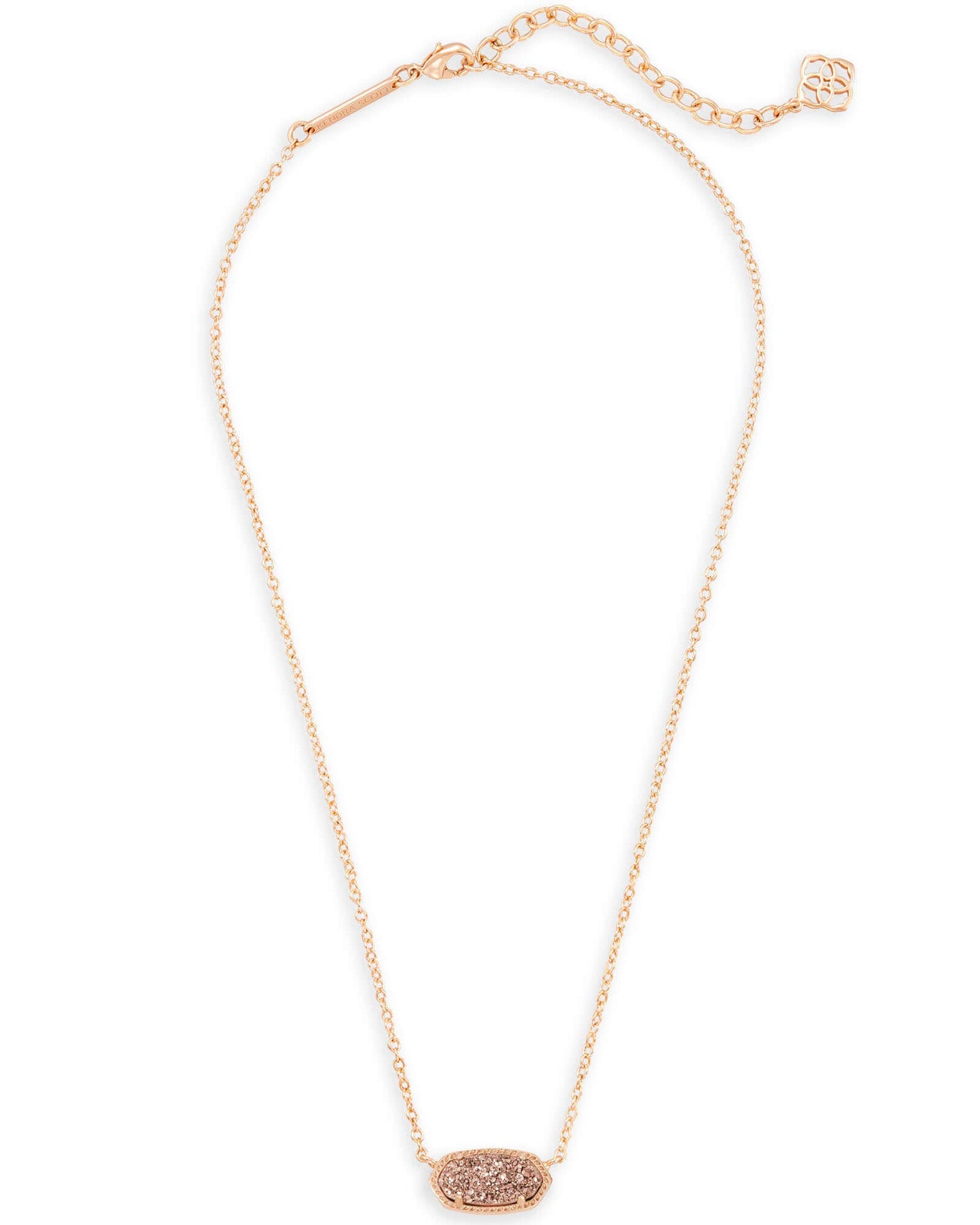 Kendra Scott Elisa Pendant Necklace for Women, Fashion Jewelry, 14k Gold-Plated, Rose Quartz