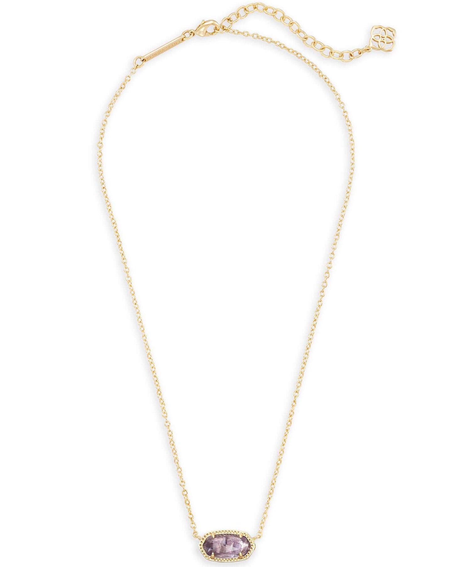 Kendra Scott Elisa Pendant Necklace for Women, Fashion Jewelry, 14k Gold-Plated, Rose Quartz