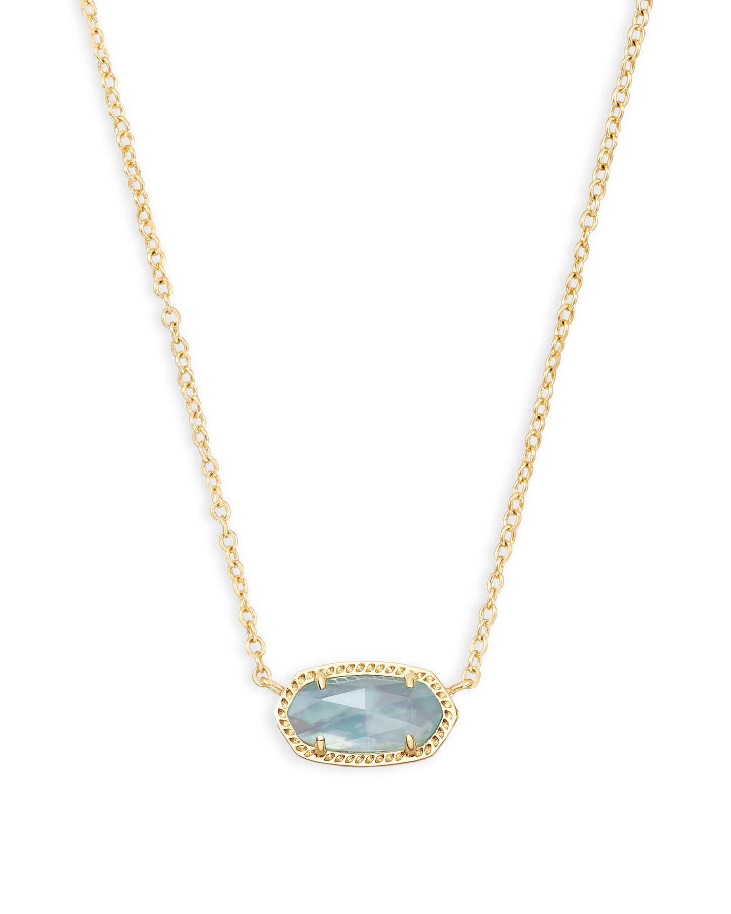 Kendra Scott Elisa Pendant Necklace for Women, Fashion Jewelry, 14k Gold-Plated, Rose Quartz