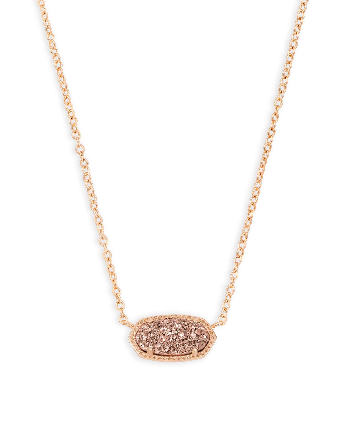 Kendra Scott Elisa Pendant Necklace for Women, Fashion Jewelry, 14k Gold-Plated, Rose Quartz