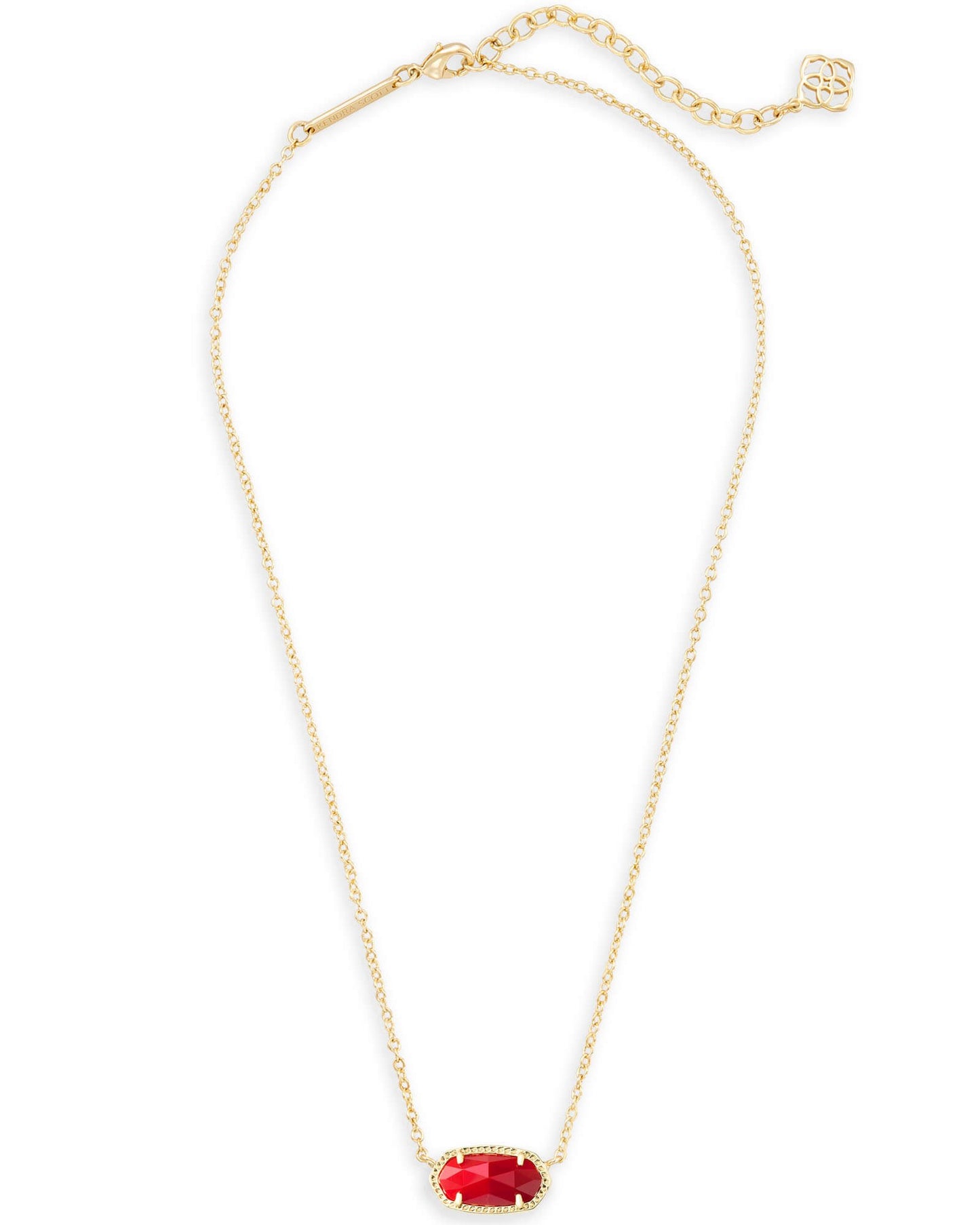 Kendra Scott Elisa Pendant Necklace for Women, Fashion Jewelry, 14k Gold-Plated, Rose Quartz