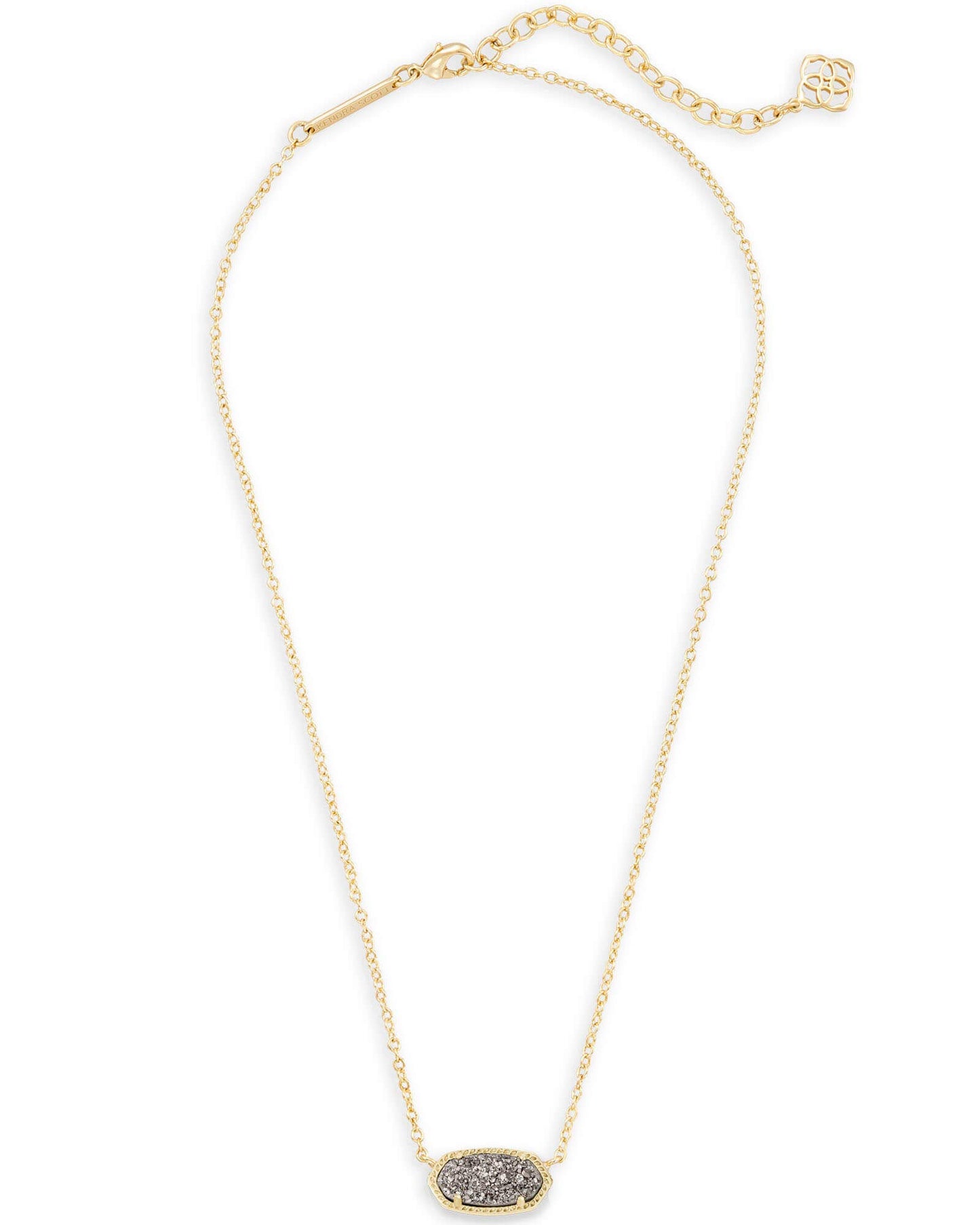 Kendra Scott Elisa Pendant Necklace for Women, Fashion Jewelry, 14k Gold-Plated, Rose Quartz