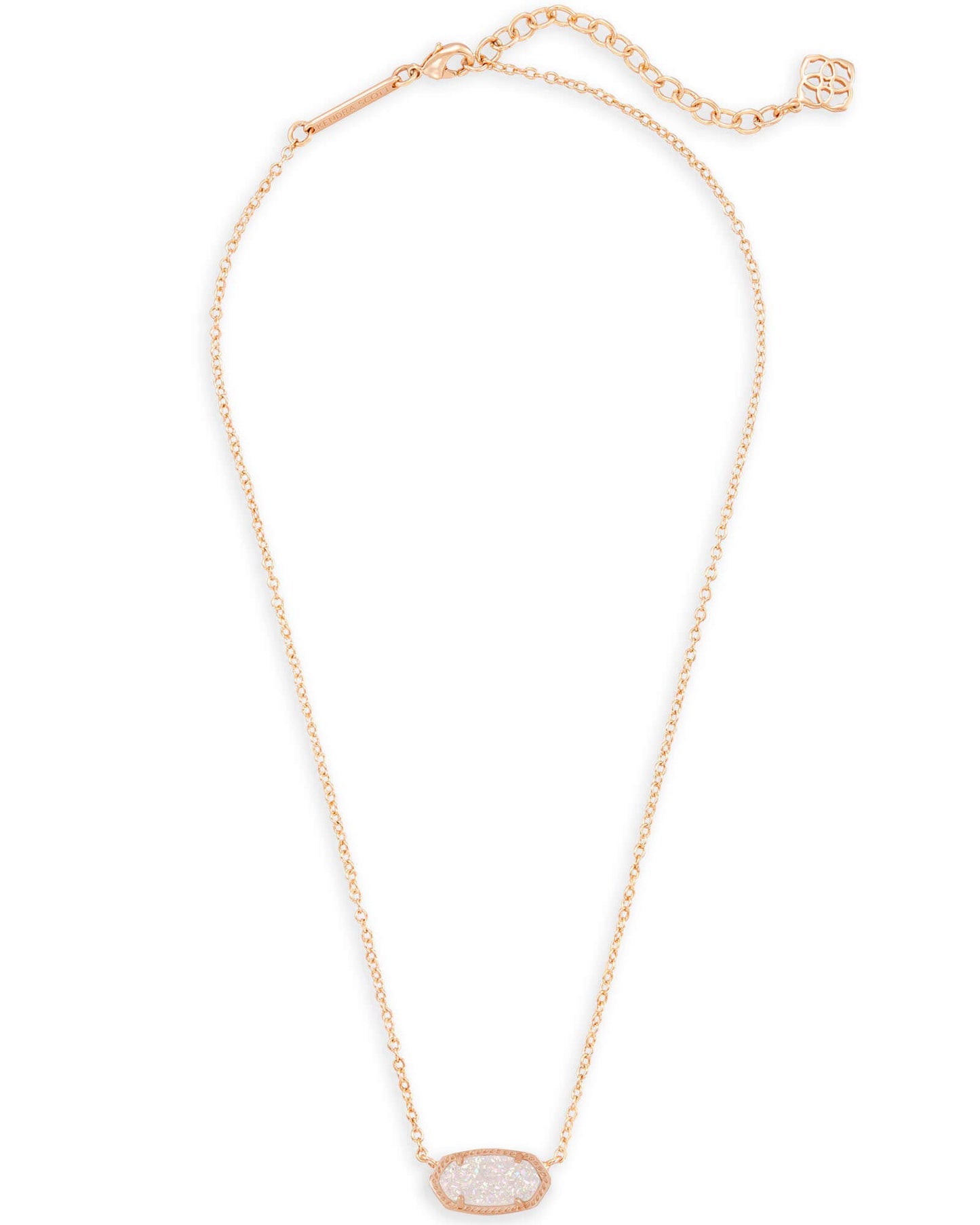 Kendra Scott Elisa Pendant Necklace for Women, Fashion Jewelry, 14k Gold-Plated, Rose Quartz