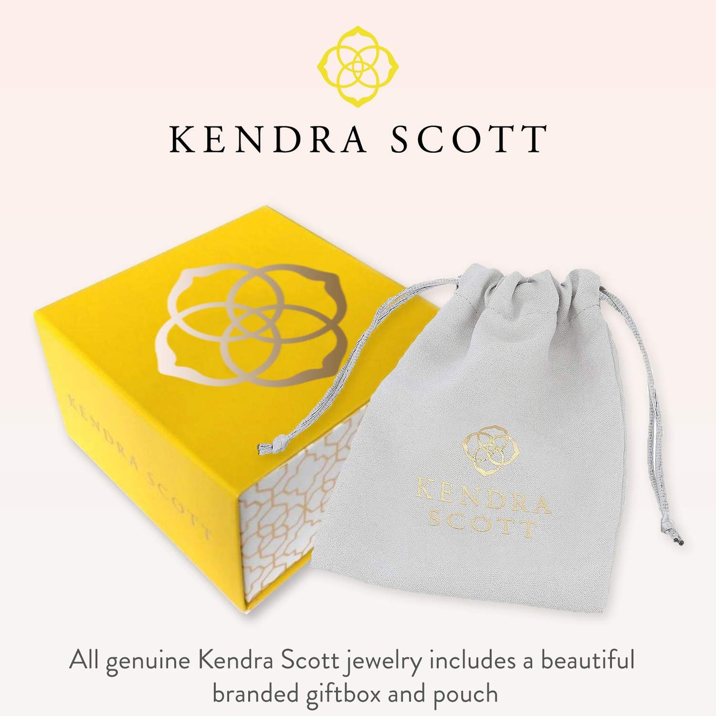 Kendra Scott Elisa Pendant Necklace for Women, Fashion Jewelry, 14k Gold-Plated, Rose Quartz