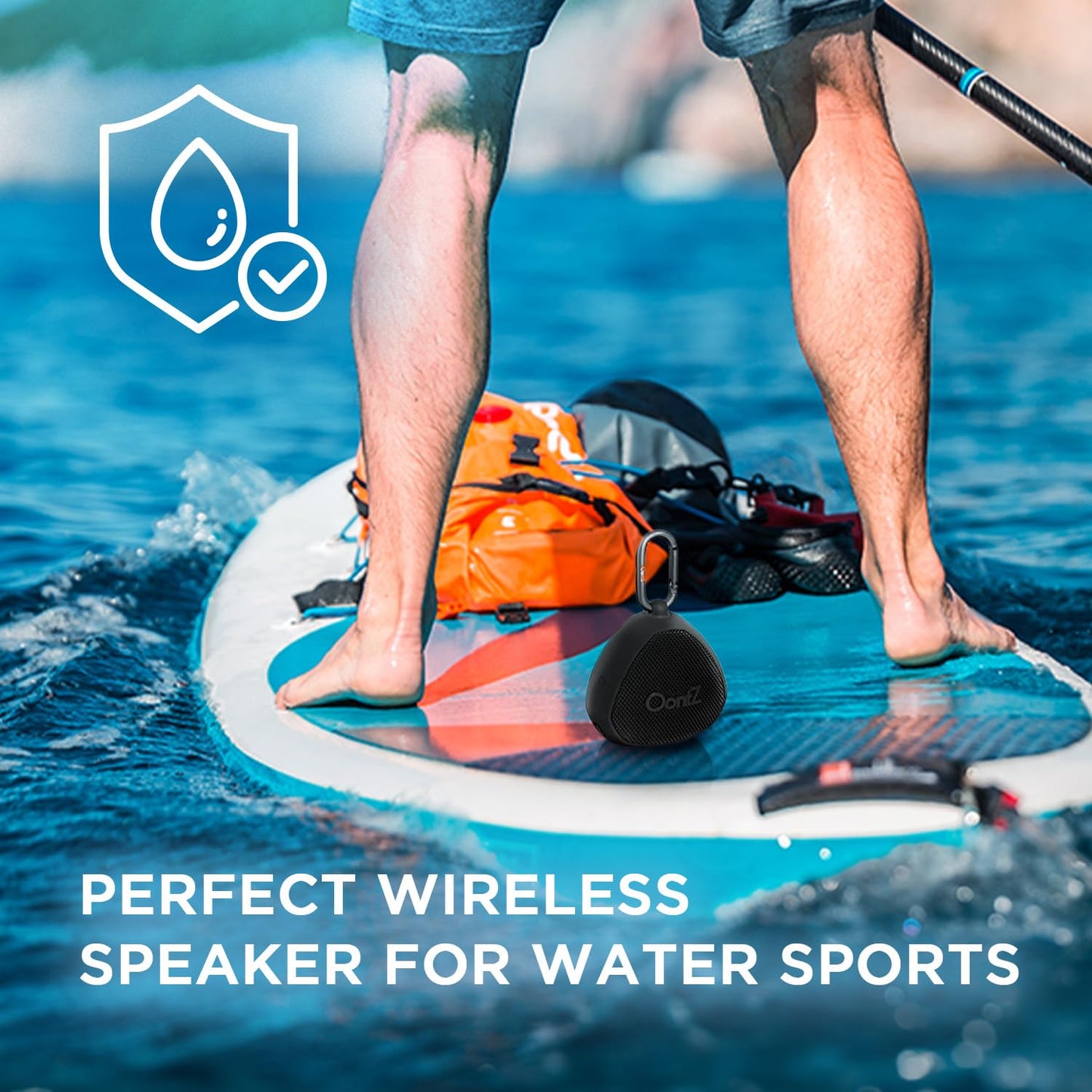 OontZ Shower Plus Edition Bluetooth Speaker, IPX7 Waterproof Portable Wireless Speaker, up to 100 unobstructed feet Wireless Range