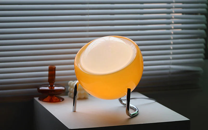 Bauhaus-Inspired Glass Table Lamp